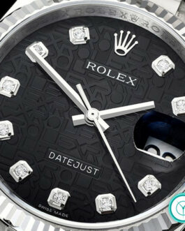 ROLEX DATEJUST GENTS SWISS AUTO FLUTED BEZEL JUBILEE DIAL