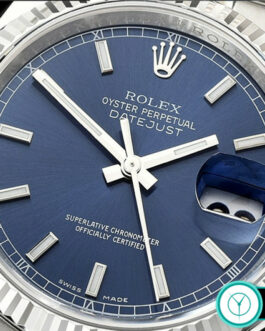 ROLEX DATEJUST 178274 FLUTED BEZEL BLUE DIAL