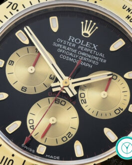 ROLEX DAYTONA SWISS AUTOMATIC MOVEMENT GOLD – BLACK DIAL – GOLD SUBDIALS