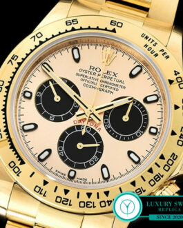 ROLEX DAYTONA SWISS AUTOMATIC MOVEMENT GOLD – GOLD DIAL – BLACK SUBDIALS