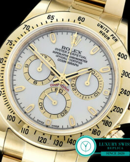 ROLEX DAYTONA SWISS AUTOMATIC MOVEMENT GOLD – WHITE DIAL