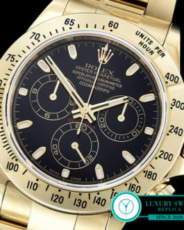 ROLEX DAYTONA SWISS AUTOMATIC MOVEMENT GOLD – BLACK DIAL