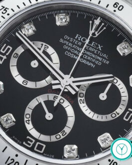 ROLEX DAYTONA SWISS AUTOMATIC MOVEMENT – BLACK DIAL – DIAMOND MARKERS