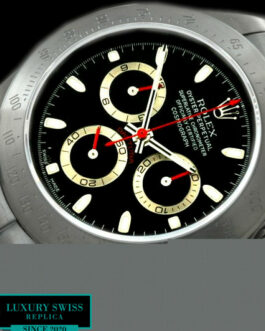 ROLEX DAYTONA PROHUNTER SWISS AUTOMATIC MOVEMENT – BLACK DIAL – RED SECOND HANDS