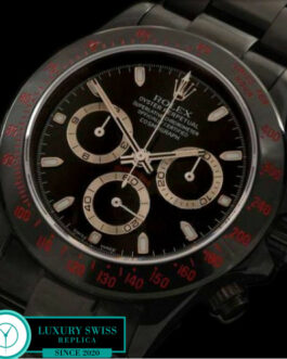 ROLEX DAYTONA PROHUNTER RED SWISS AUTOMATIC MOVEMENT – BLACK DIAL – LUME STICK MARKERS