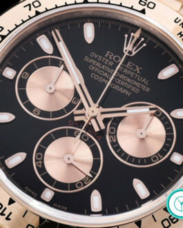 ROLEX DAYTONA SWISS AUTOMATIC MOVEMENT ROSE GOLD – BLACK DIAL – ROSE GOLD SUBDIALS