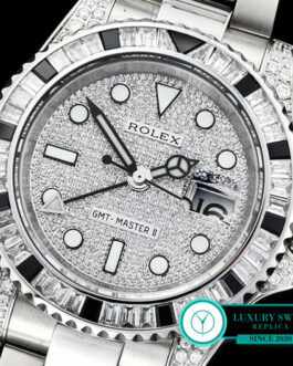 ROLEX GMT MASTER II 116710LN DIAMOND CASE DIAMOND DIAL