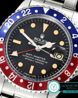 ROLEX GMT MASTER II VINTAGE OYSTER BRACELET BLUE & RED BEZEL