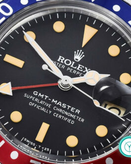 ROLEX GMT MASTER II VINTAGE OYSTER BRACELET BLUE & RED BEZEL