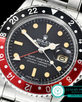 ROLEX GMT MASTER II VINTAGE OYSTER BRACELET BLACK & RED BEZEL