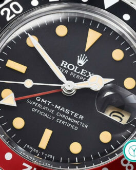 ROLEX GMT MASTER II VINTAGE OYSTER BRACELET BLACK & RED BEZEL