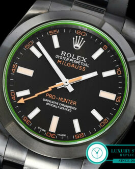 ROLEX MILGAUSS 3131 MOVEMENT PRO HUNTER GREEN SAPPHIRE