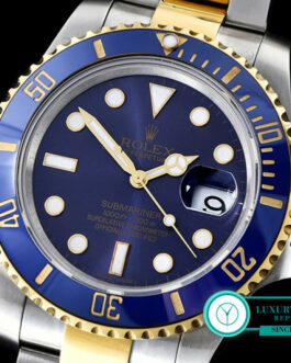 ROLEX SUBMARINER 116613LB 2 TONE CERAMIC BEZEL BLUE DIAL