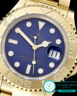 ROLEX YATCH MASTER YELLOW GOLD 3135 MOVEMENT – BLUE DIAL