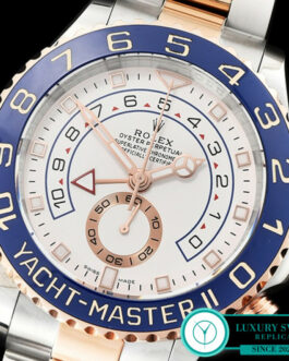 ROLEX YACHT-MASTER II 2 TONE 18K EVEROSE GOLD 116681 CERAMIC BEZEL