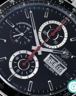 TAG HEUER CARRERA CALIBRE 16 MONACO CHRONOGRAPH SWISS AUTOMATIC BLACK