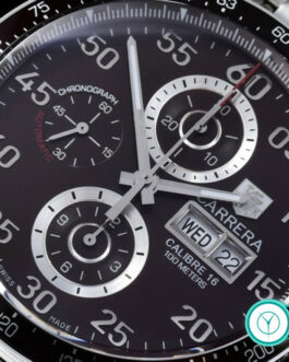 TAG HEUER CARRERA CALIBRE 16 DAY DATE CHRONOGRAPH SWISS AUTOMATIC BROWN
