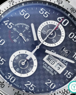 TAG HEUER CALIBRE 16 DAY DATE CHRONOGRAPH SWISS AUTOMATIC BLACK CARBON FIBER DIAL