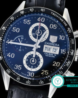 TAG HEUER CARRERA CALIBRE 16 DAY DATE CHRONOGRAPH SWISS AUTOMATIC BLACK