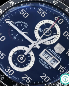 TAG HEUER CARRERA CALIBRE 16 DAY DATE CHRONOGRAPH SWISS AUTOMATIC BLACK