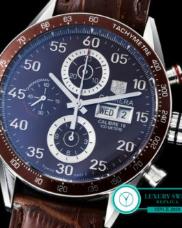 TAG HEUER CARRERA CALIBRE 16 DAY DATE CHRONOGRAPH SWISS AUTOMATIC BROWN