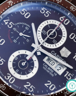 TAG HEUER CARRERA CALIBRE 16 DAY DATE CHRONOGRAPH SWISS AUTOMATIC BROWN