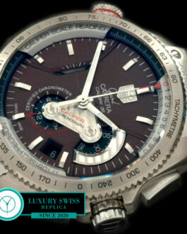 TAG HEUER GRAND CARRERA CALIBRE 36 CHRONOGRAPH SWISS AUTOMATIC BROWN RUBBER STRAP