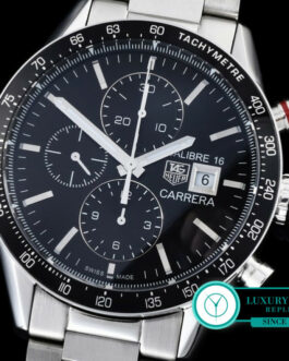 TAG HEUER CARRERA CALIBRE 16 CHRONOGRAPH 41MM SWISS AUTOMATIC BLACK