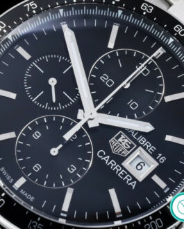 TAG HEUER CARRERA CALIBRE 16 CHRONOGRAPH 41MM SWISS AUTOMATIC BLACK