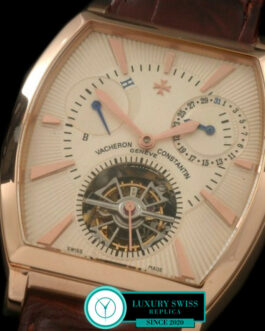 VACHERON CONSTANTIN MALTE FLYING TOURBILLON ROSE GOLD LEATHER STRAP